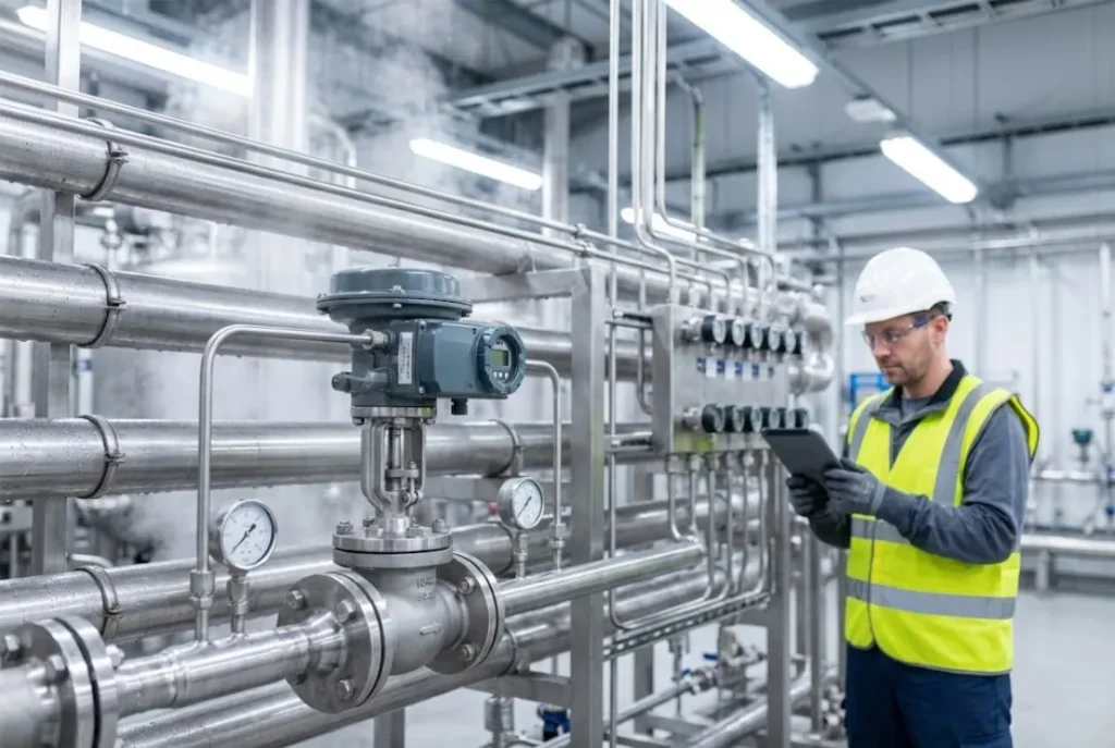 modern chemical processing facility interior