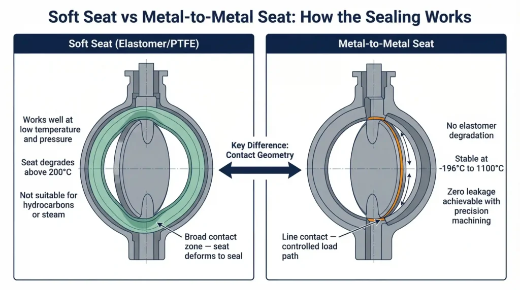 Vergleich der Prinzipien von Soft Seal und Metal Seal