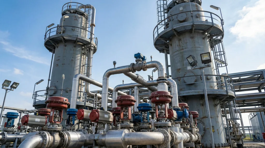 Molecular Sieve Dehydration Unit Valve Switching